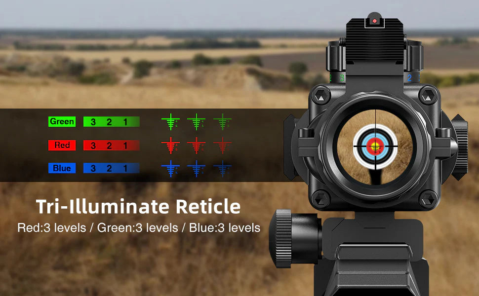 ArrowOptic® 4x32 Tactical Rifle Scope with Fiber Optics