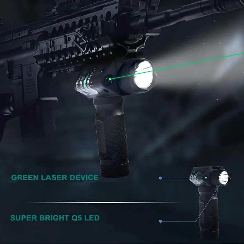 ArrowOptic® 3-In-1 Tactical Foregrip with Flash Light & Green Laser