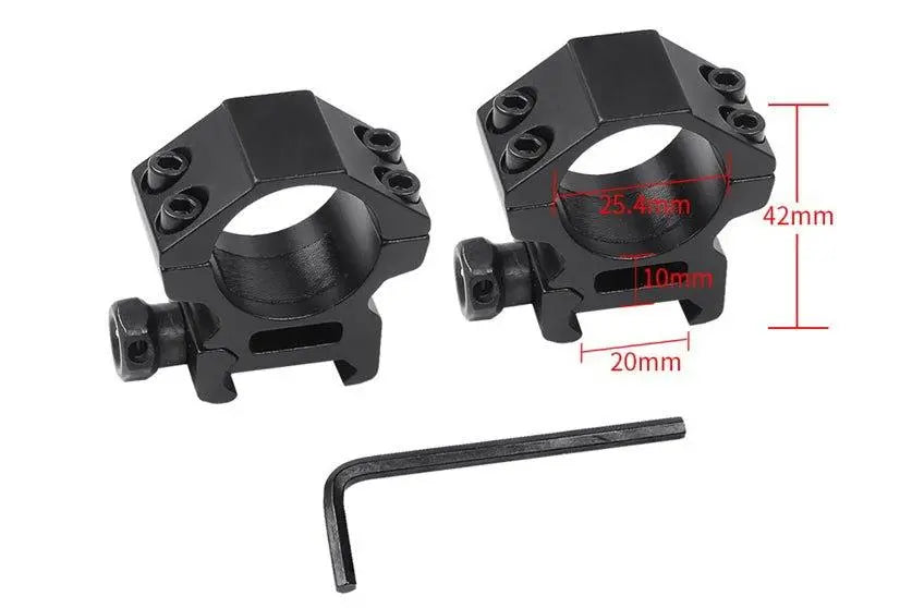 Aluminium Alloy Rifle Scope Rings Pair Picatinny Mount - ArrowOptic