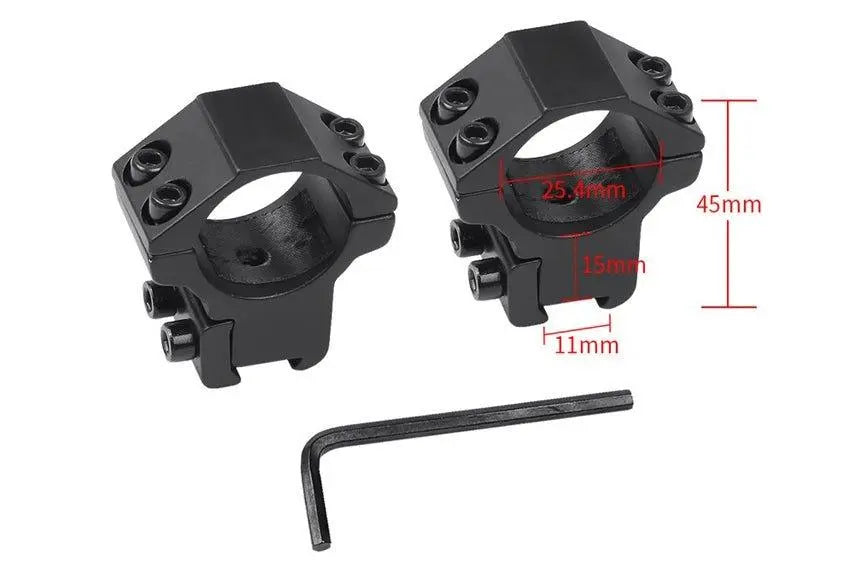 Aluminium Alloy Rifle Scope Rings Pair Picatinny Mount - ArrowOptic