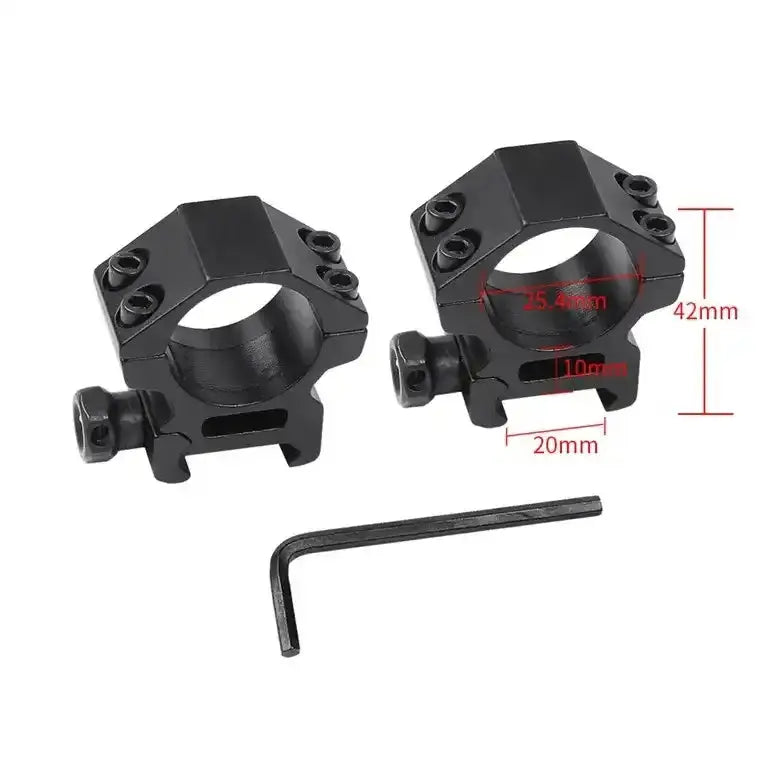 Aluminium Alloy Rifle Scope Rings Pair Picatinny Mount - ArrowOptic