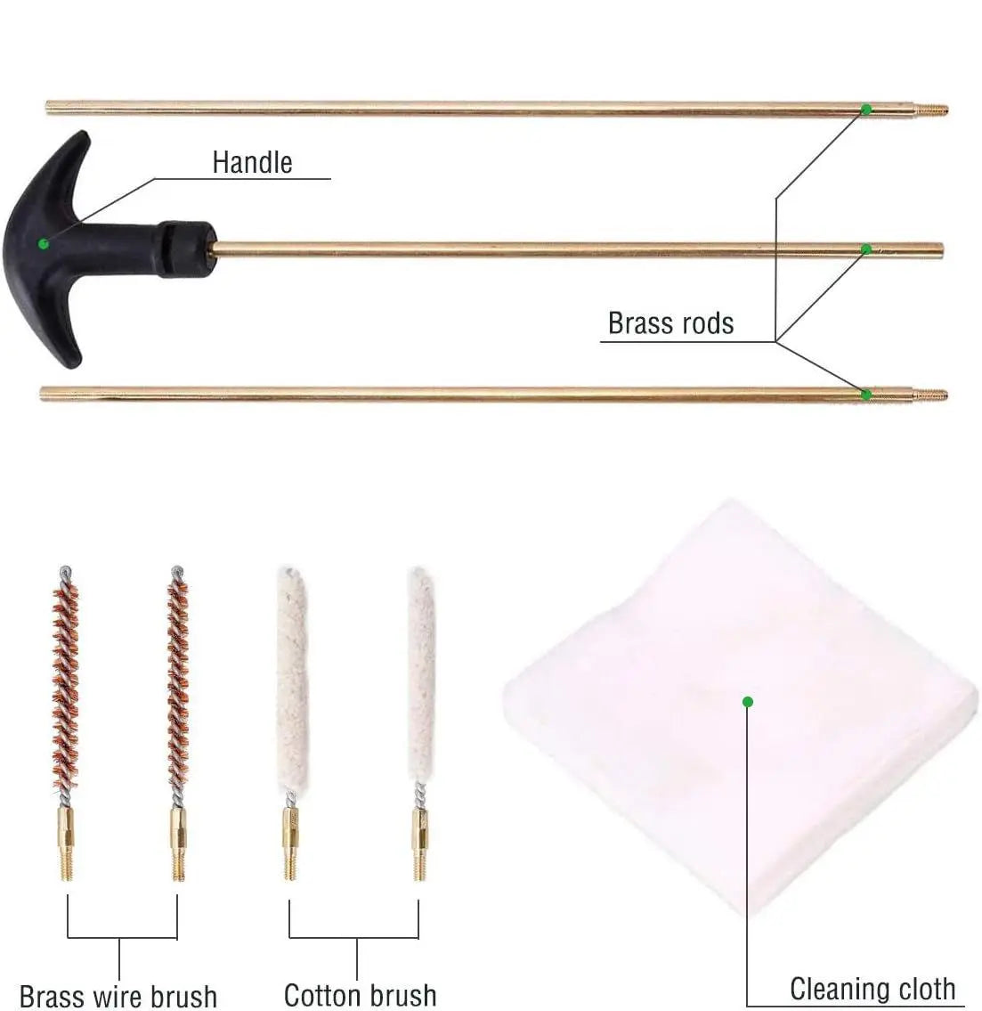 Rifle Gun Barrel Cleaning Kits for .177/.22 (4.5/5.5mm) Caliber - ArrowOptic