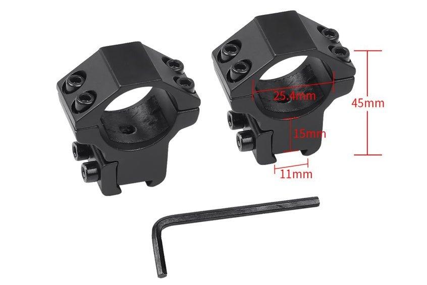 Aluminium Alloy Rifle Scope Rings Pair Picatinny Mount - ArrowOptic