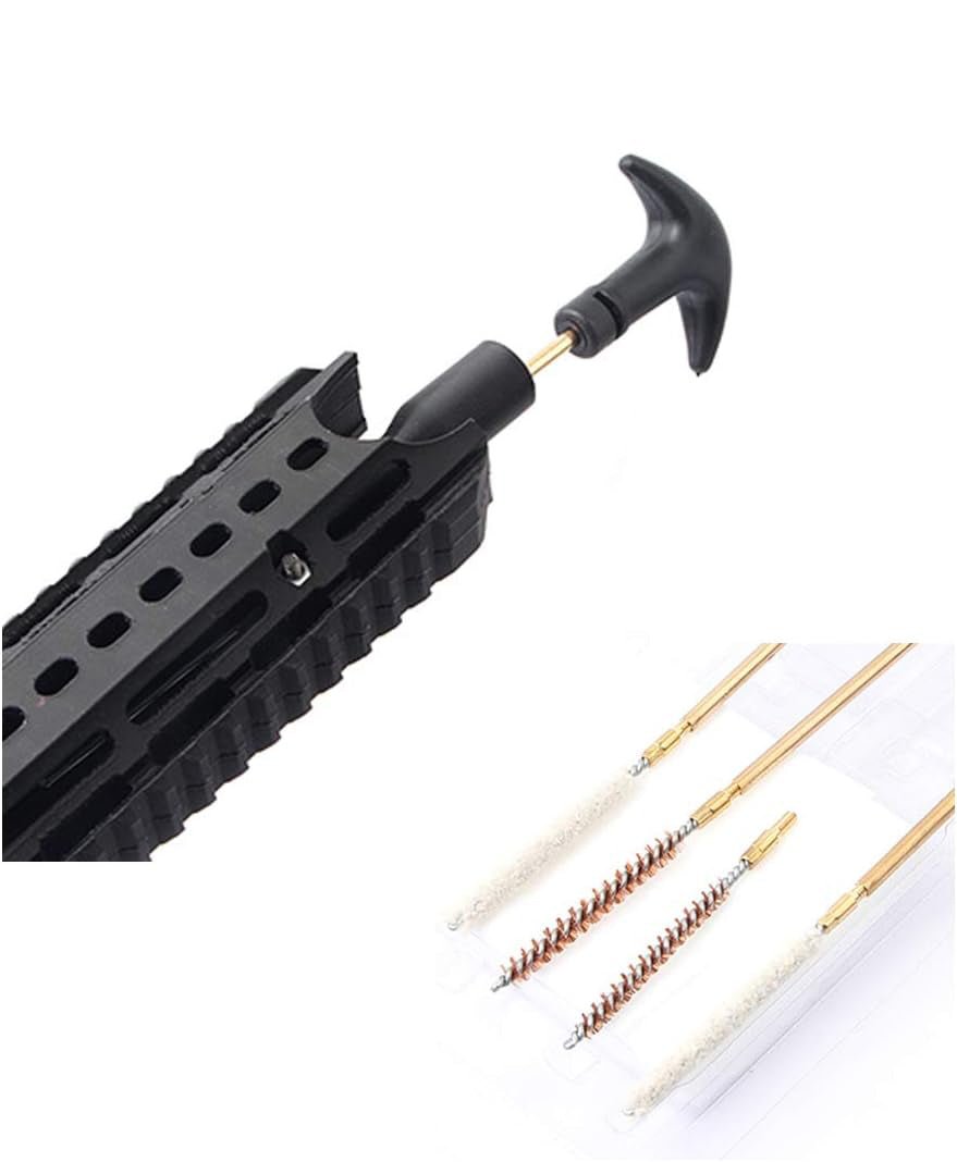 Rifle Gun Barrel Cleaning Kits for .177/.22 (4.5/5.5mm) Caliber, Bore Brush,Pistols Airgun Gun Care Cleaning Rod Brush Set for Hunting and Shooting - AmmoNook