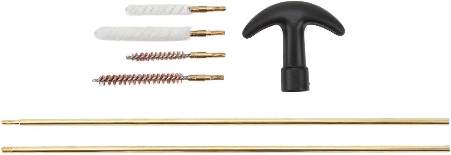 Tbest Gun Cleaning Rod, Barrel Cleaning Rod Kit 4.5mm 5.5mm Tube Cleaner Copper Detachable Handle Shooting Cleaning Rod Brush for Shooting Hunting - AmmoNook